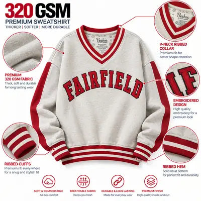 Men & Women Stitched Fleece Embroidered Sweat Shirt